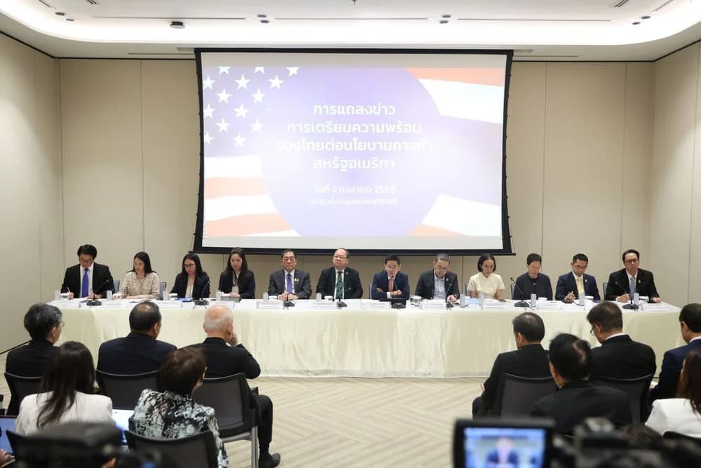 ส.อ.ท. ร่วมแถลงข่าวการเตรียมความพร้อมของไทยต่อนโยบายการค้าสหรัฐอเมริกา